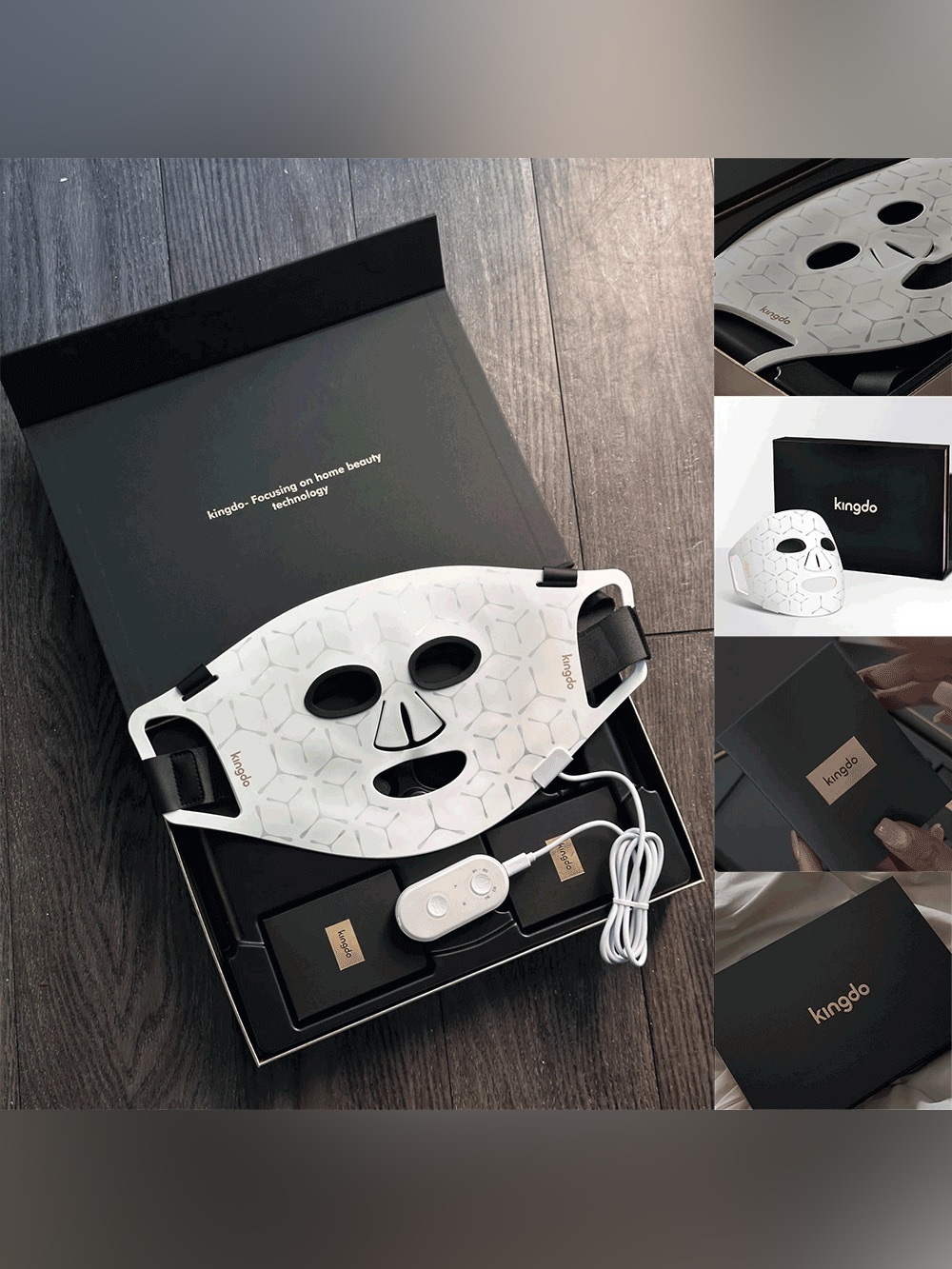 Kingdo Flexible Silicone LED Light Therapy Mask